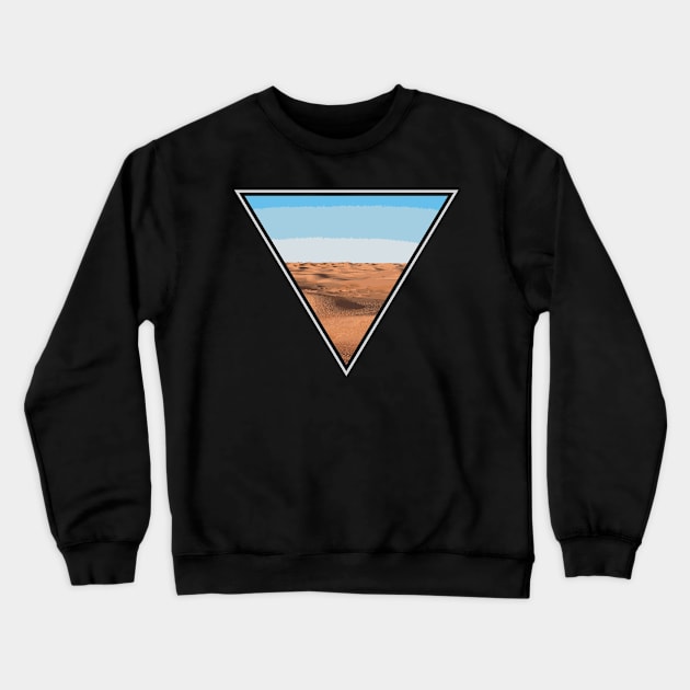 Triangle Golden Desert Lover Backpacker Adventure Outdoor Nature Trip Camper Design Gift Idea Crewneck Sweatshirt by c1337s